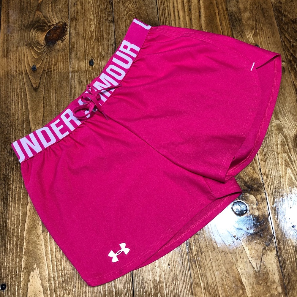 Hot Pink Under Armour shorts sz small EUC